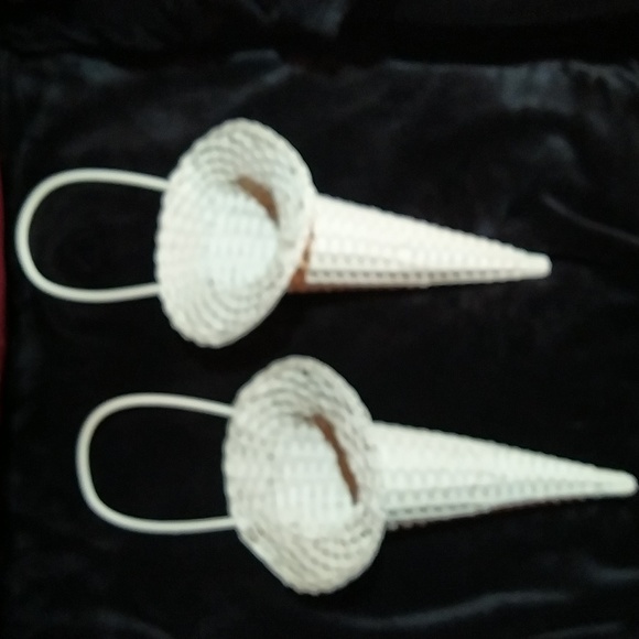 Wicker Wall Hanging Sconces - White - Picture 4 of 9